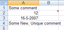 Het resultaat van het bewerken van de xml weergegeven in Excel