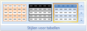Stijlen voor tabellen groep