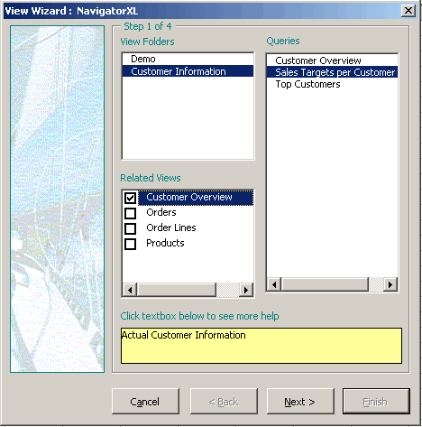 Step 1 of Insert View wizard: Select from available views