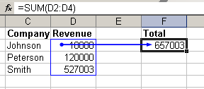 Excel displaying formula precedents