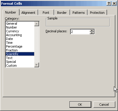 Format cells dialog