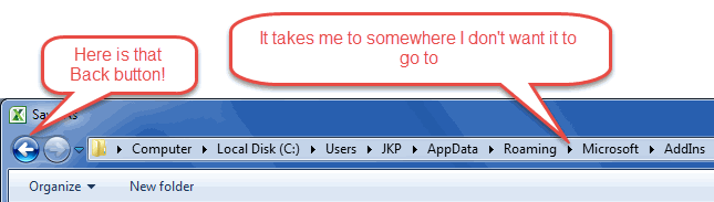 Back button