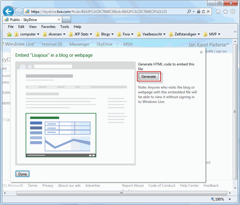 Skydrive embed file dialog