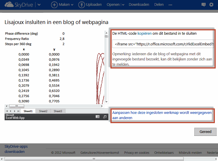 Skydrive bestand invoegen dialoogvenster