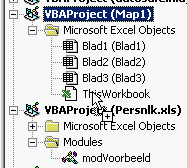 Kopiëren van een module in de VBE