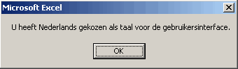 venster met aangepaste mededeling