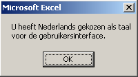 venster met aangepaste mededeling