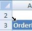 Mouse pointer indicating selection of the entire Table